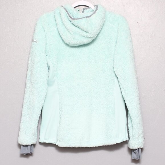 Columbia light blue green mint Sherpa fleece full zip jacket - Picture 2 of 7